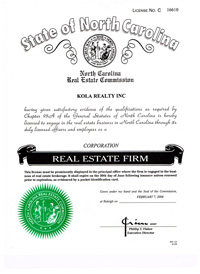 North Carolina Real Estate License